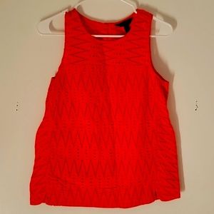 J.Crew orange eyelet tank